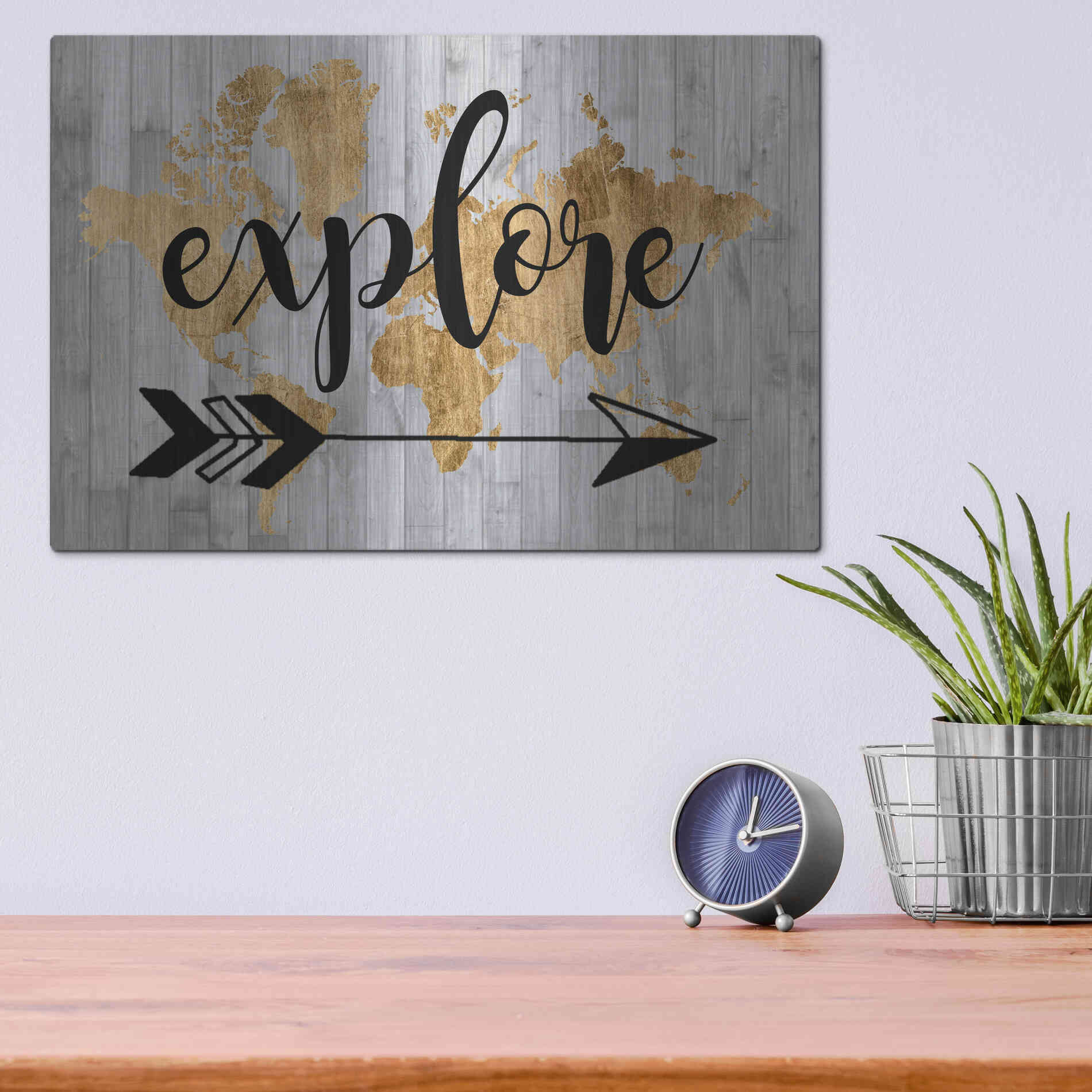 Luxe Metal Art 'Young Explorer V' by Studio W, Metal Wall Art,16x12