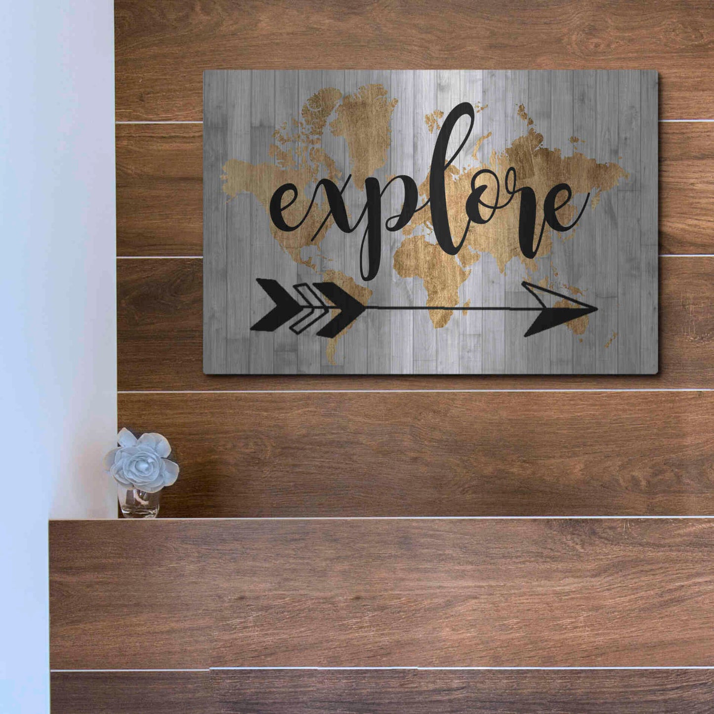 Luxe Metal Art 'Young Explorer V' by Studio W, Metal Wall Art,16x12