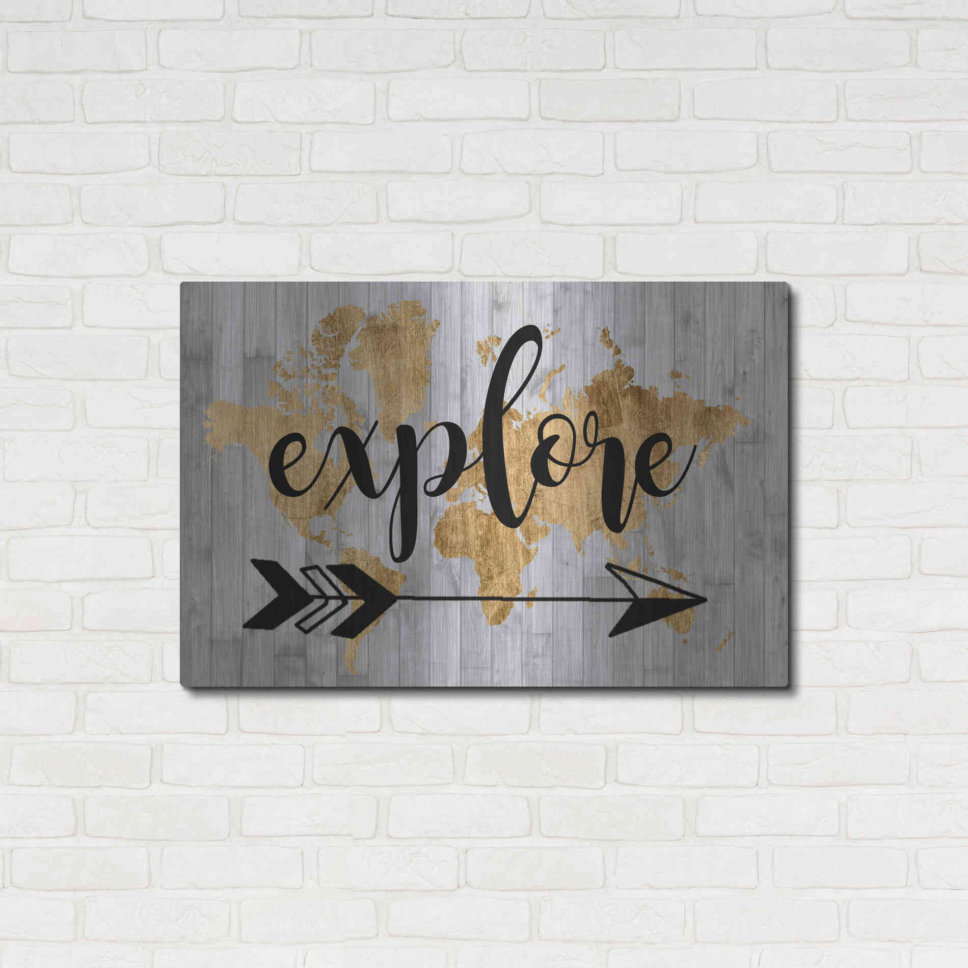 Luxe Metal Art 'Young Explorer V' by Studio W, Metal Wall Art,36x24