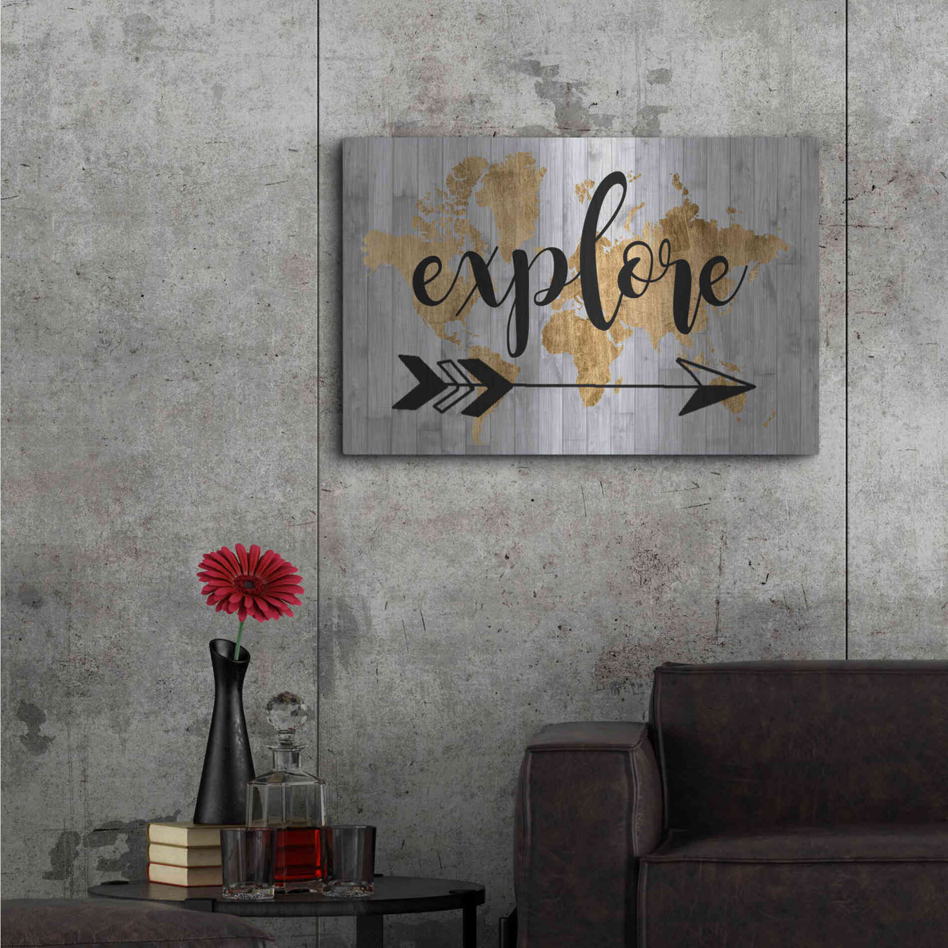 Luxe Metal Art 'Young Explorer V' by Studio W, Metal Wall Art,36x24