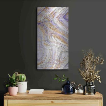 Luxe Metal Art 'Amethyst and Gold I' by Studio W, Metal Wall Art,12x24