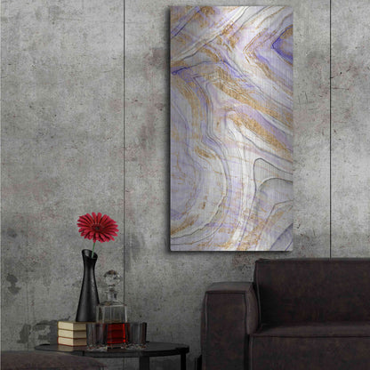 Luxe Metal Art 'Amethyst and Gold I' by Studio W, Metal Wall Art,24x48