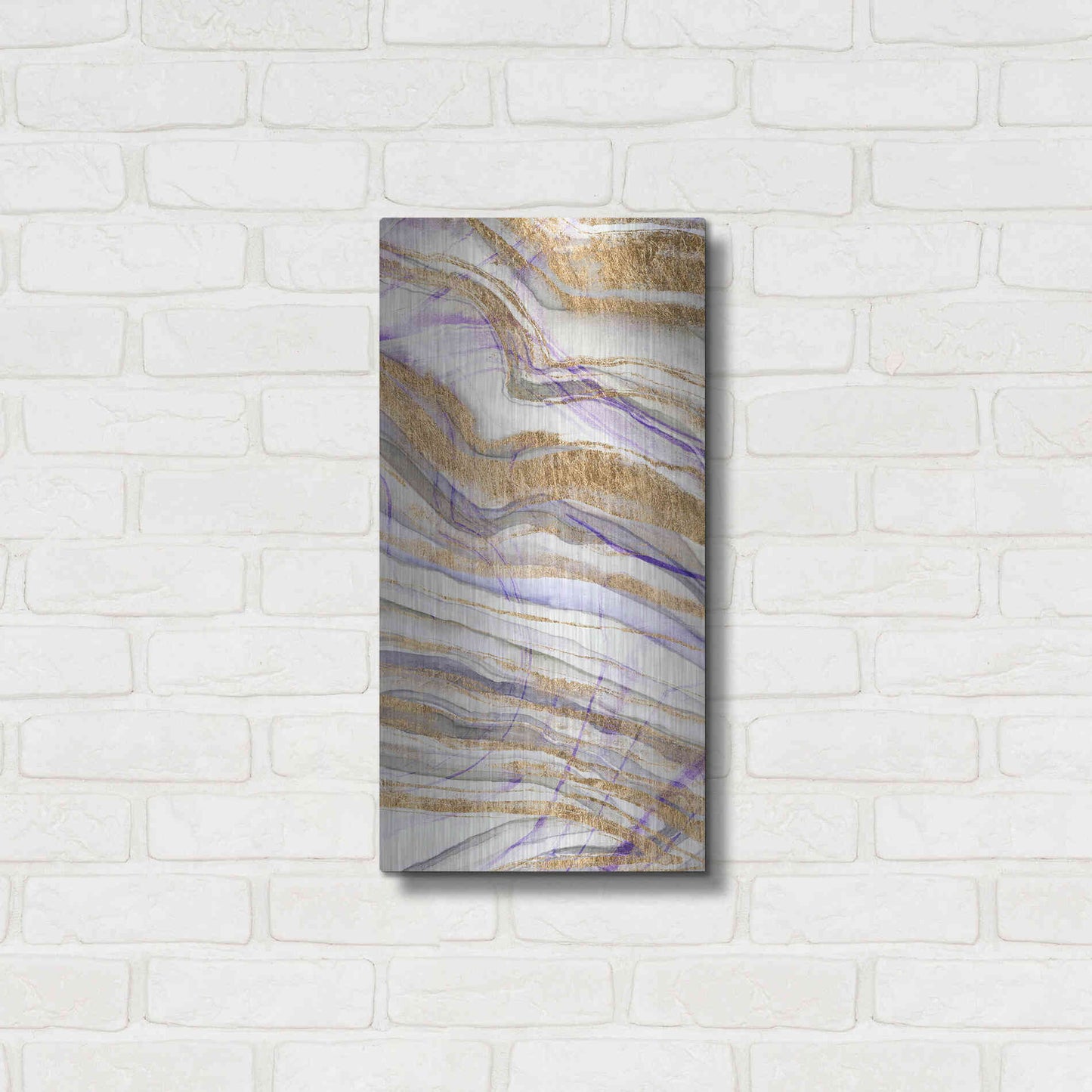 Luxe Metal Art 'Amethyst and Gold II' by Studio W, Metal Wall Art,12x24