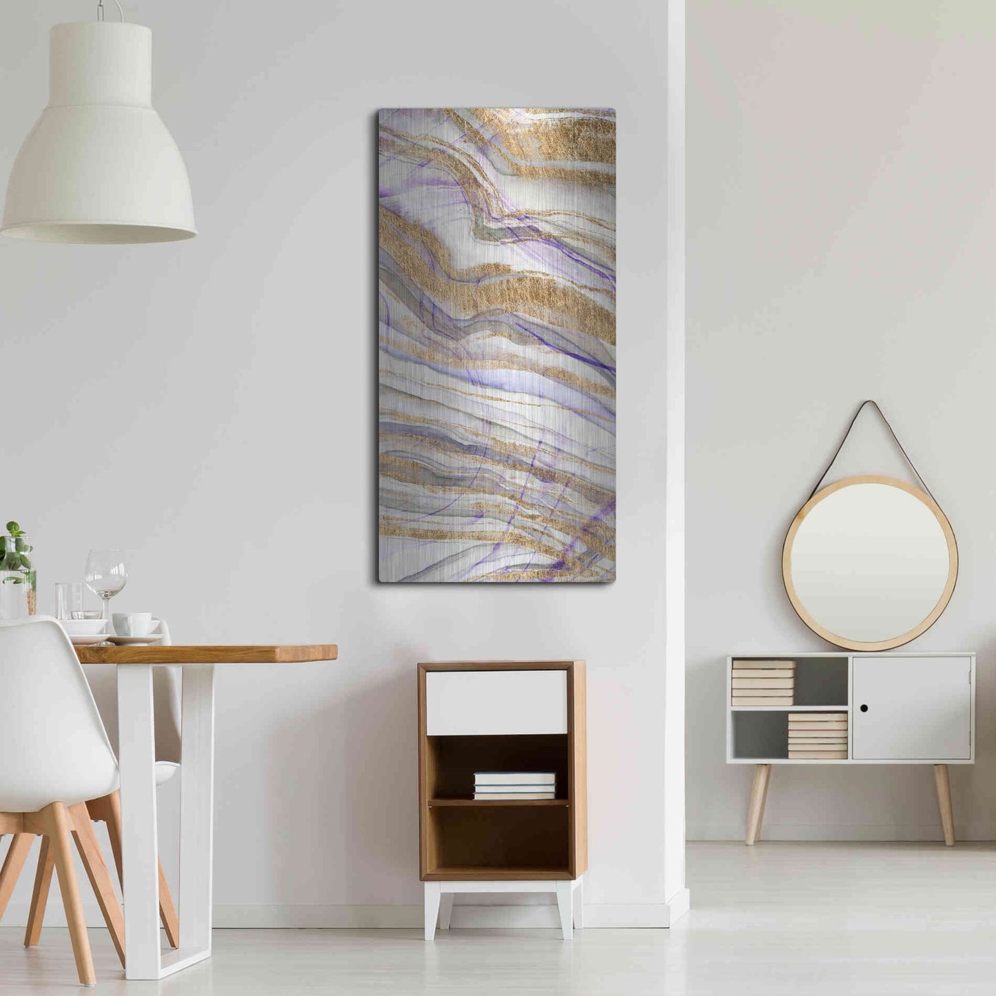 Luxe Metal Art 'Amethyst and Gold II' by Studio W, Metal Wall Art,24x48