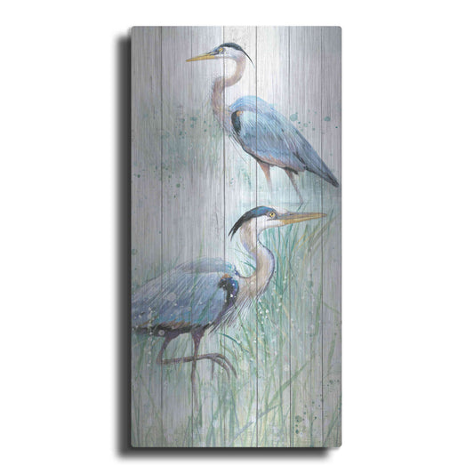 Luxe Metal Art 'Seaside Heron Pair I' by Studio W, Metal Wall Art