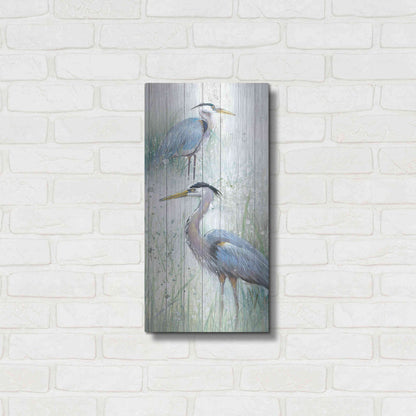 Luxe Metal Art 'Seaside Heron Pair II' by Studio W, Metal Wall Art,12x24
