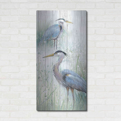 Luxe Metal Art 'Seaside Heron Pair II' by Studio W, Metal Wall Art,24x48