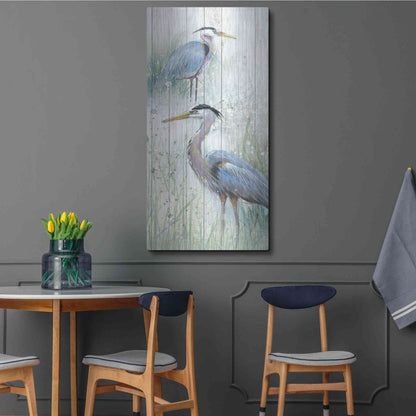 Luxe Metal Art 'Seaside Heron Pair II' by Studio W, Metal Wall Art,24x48