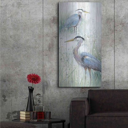 Luxe Metal Art 'Seaside Heron Pair II' by Studio W, Metal Wall Art,24x48