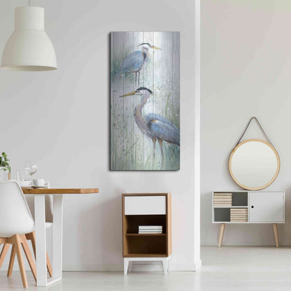 Luxe Metal Art 'Seaside Heron Pair II' by Studio W, Metal Wall Art,24x48