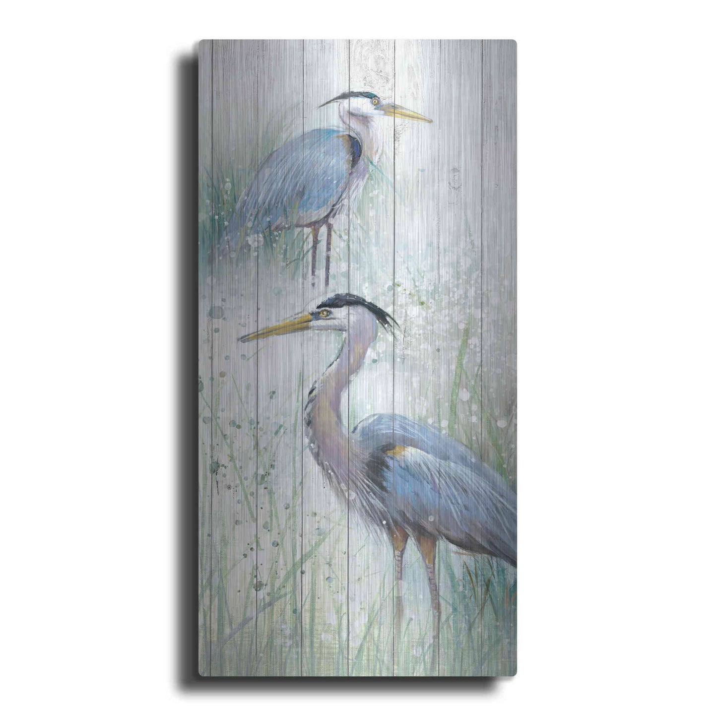 Luxe Metal Art 'Seaside Heron Pair II' by Studio W, Metal Wall Art