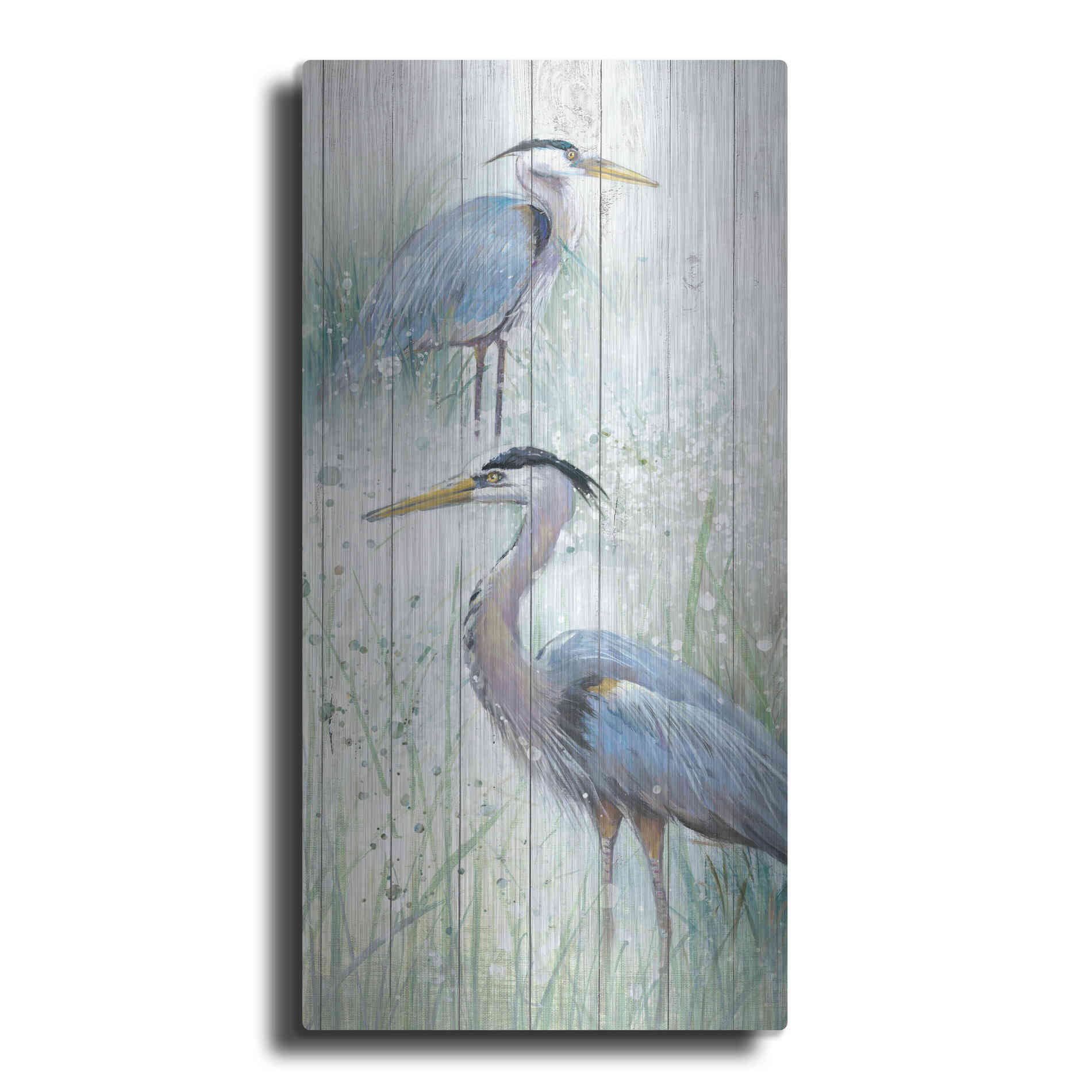 Luxe Metal Art 'Seaside Heron Pair II' by Studio W, Metal Wall Art