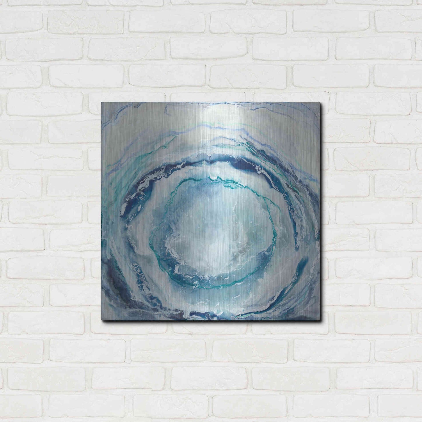 Luxe Metal Art 'Ocean Eye I' by Renee W Stramel, Metal Wall Art,24x24