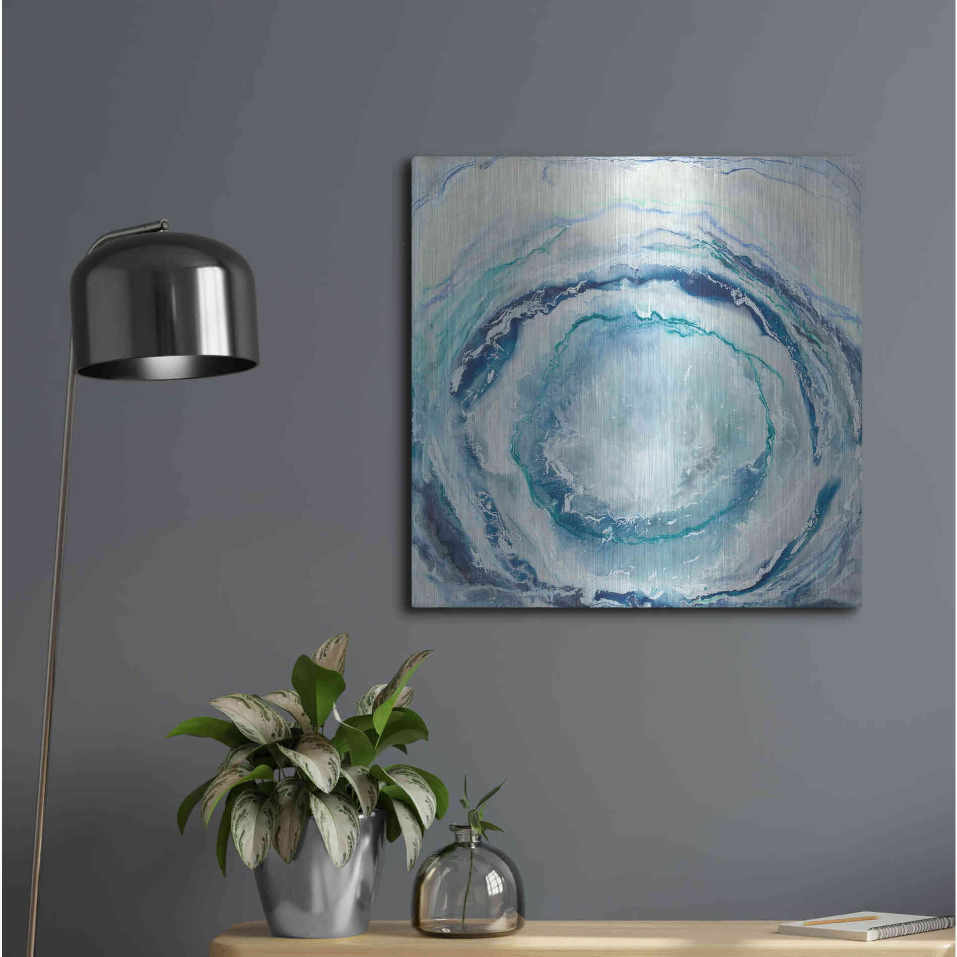 Luxe Metal Art 'Ocean Eye I' by Renee W Stramel, Metal Wall Art,24x24