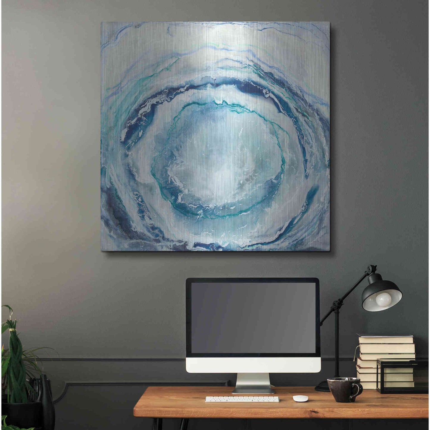 Luxe Metal Art 'Ocean Eye I' by Renee W Stramel, Metal Wall Art,36x36