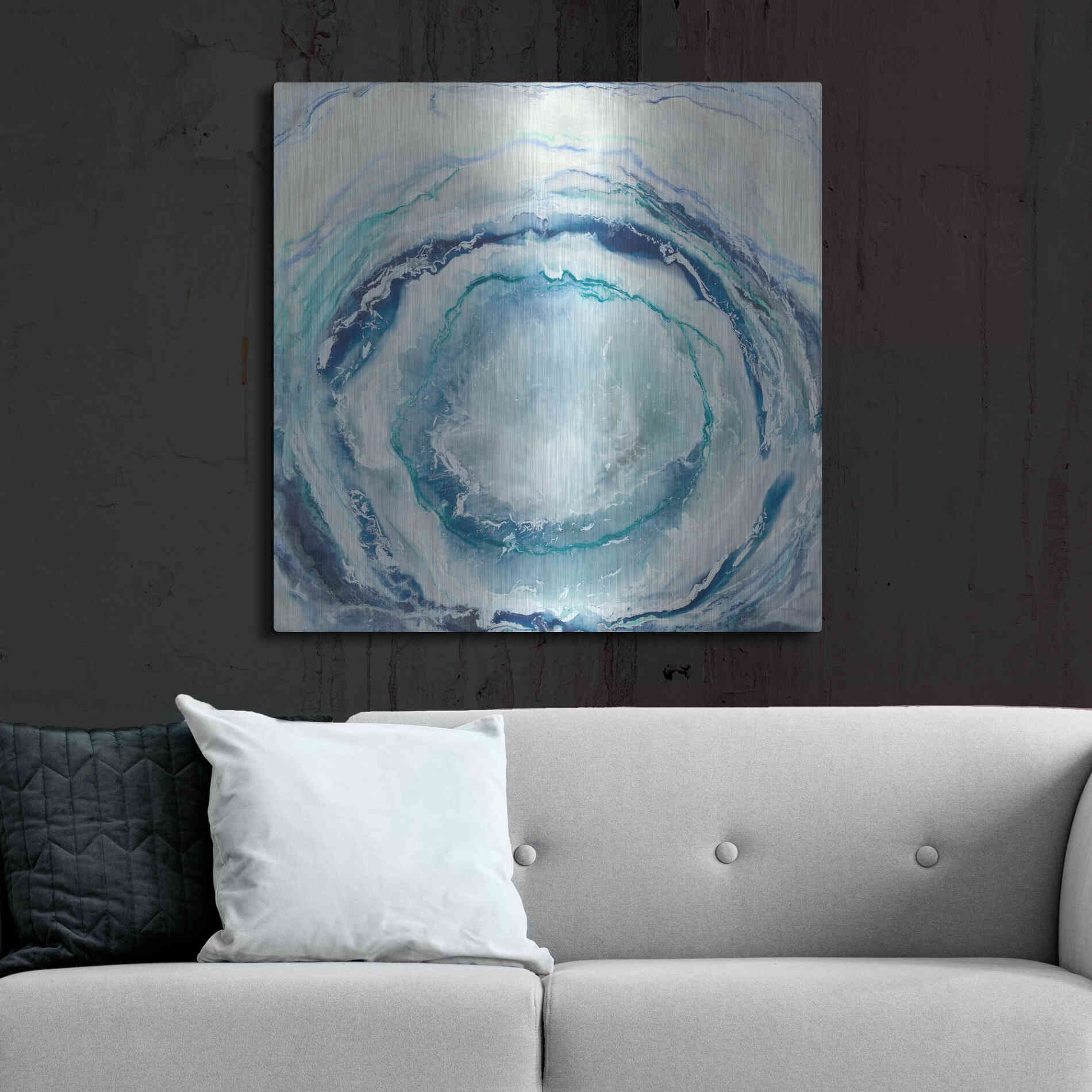 Luxe Metal Art 'Ocean Eye I' by Renee W Stramel, Metal Wall Art,36x36