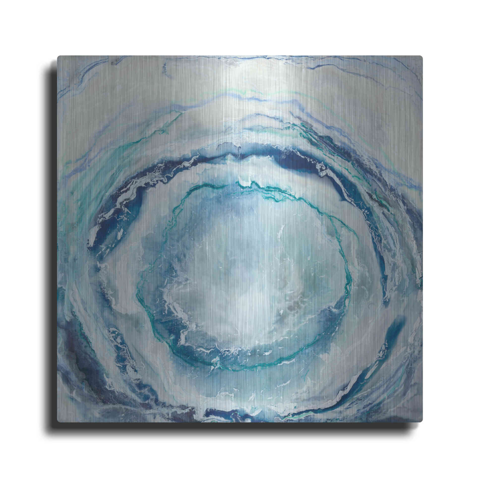 Luxe Metal Art 'Ocean Eye I' by Renee W Stramel, Metal Wall Art