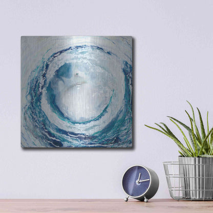 Luxe Metal Art 'Ocean Eye II' by Renee W Stramel, Metal Wall Art,12x12