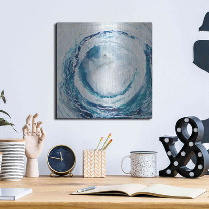 Luxe Metal Art 'Ocean Eye II' by Renee W Stramel, Metal Wall Art,12x12