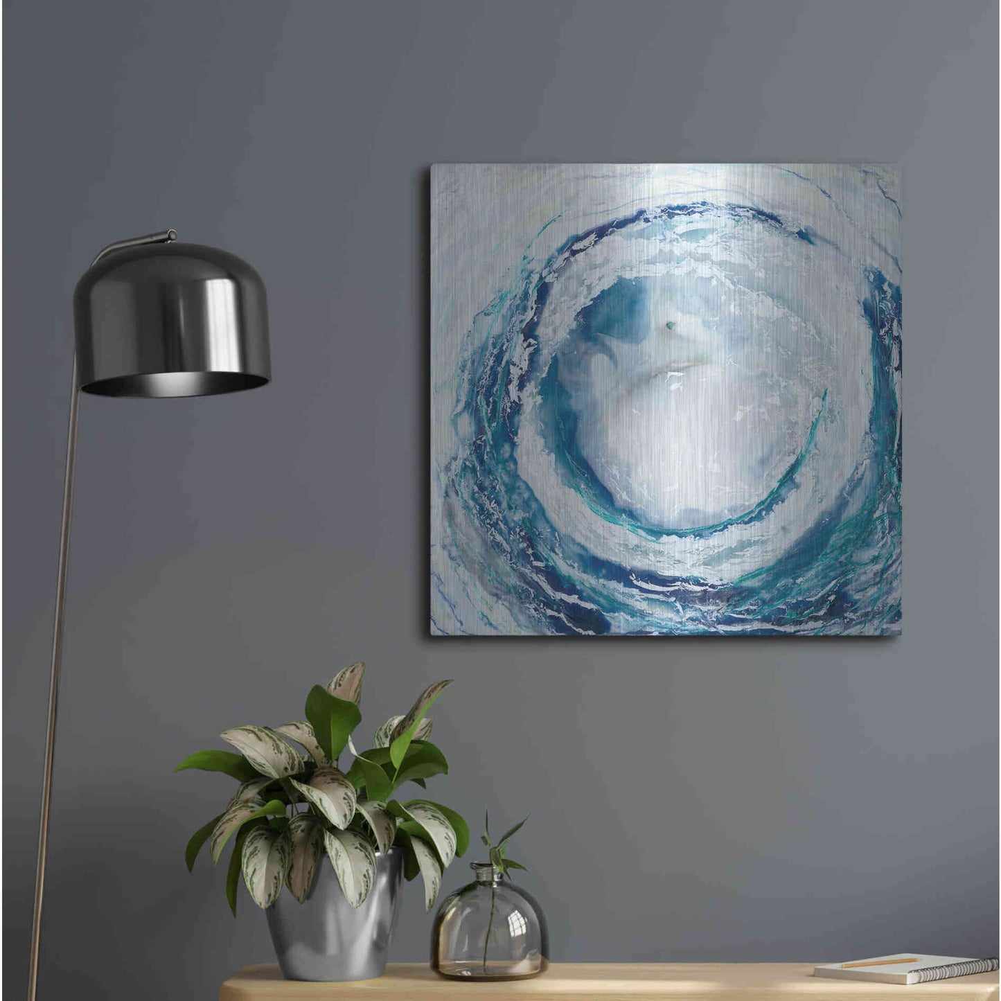 Luxe Metal Art 'Ocean Eye II' by Renee W Stramel, Metal Wall Art,24x24