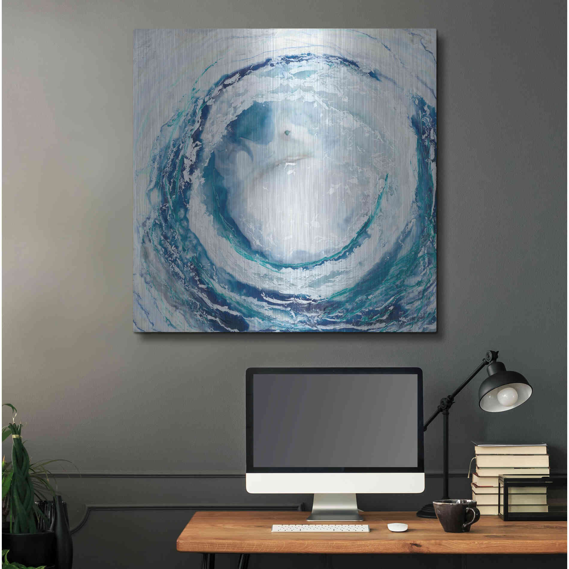 Luxe Metal Art 'Ocean Eye II' by Renee W Stramel, Metal Wall Art,36x36