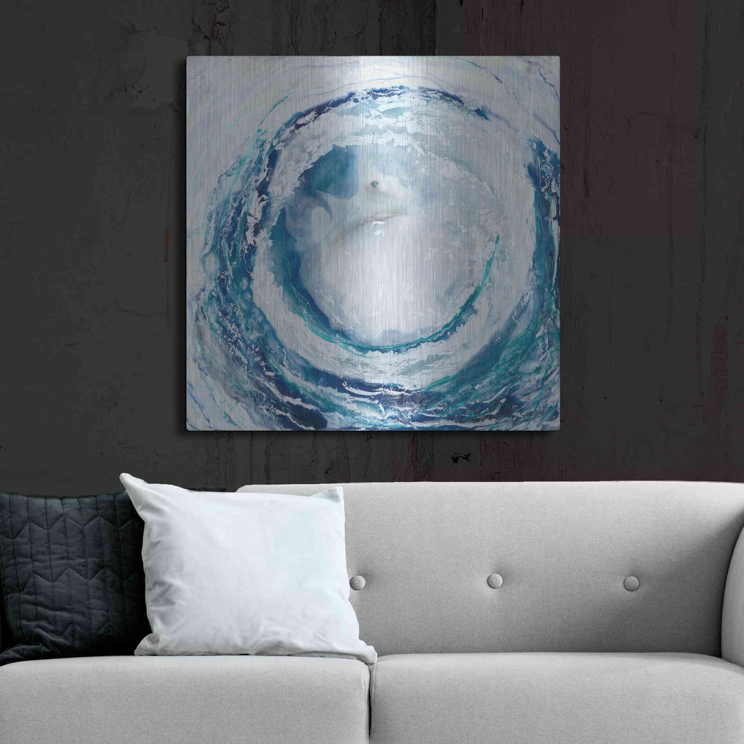 Luxe Metal Art 'Ocean Eye II' by Renee W Stramel, Metal Wall Art,36x36