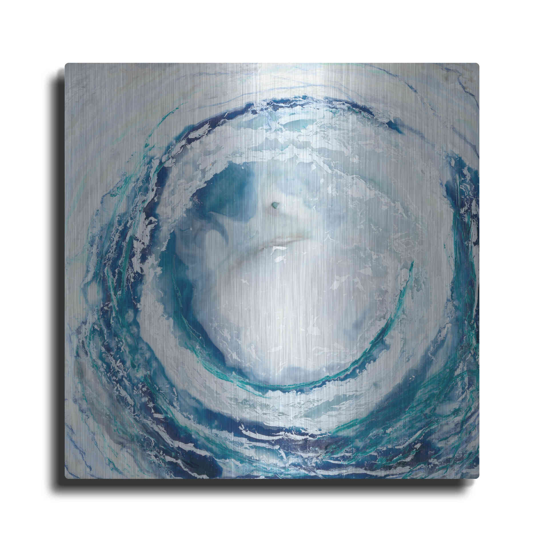 Luxe Metal Art 'Ocean Eye II' by Renee W Stramel, Metal Wall Art