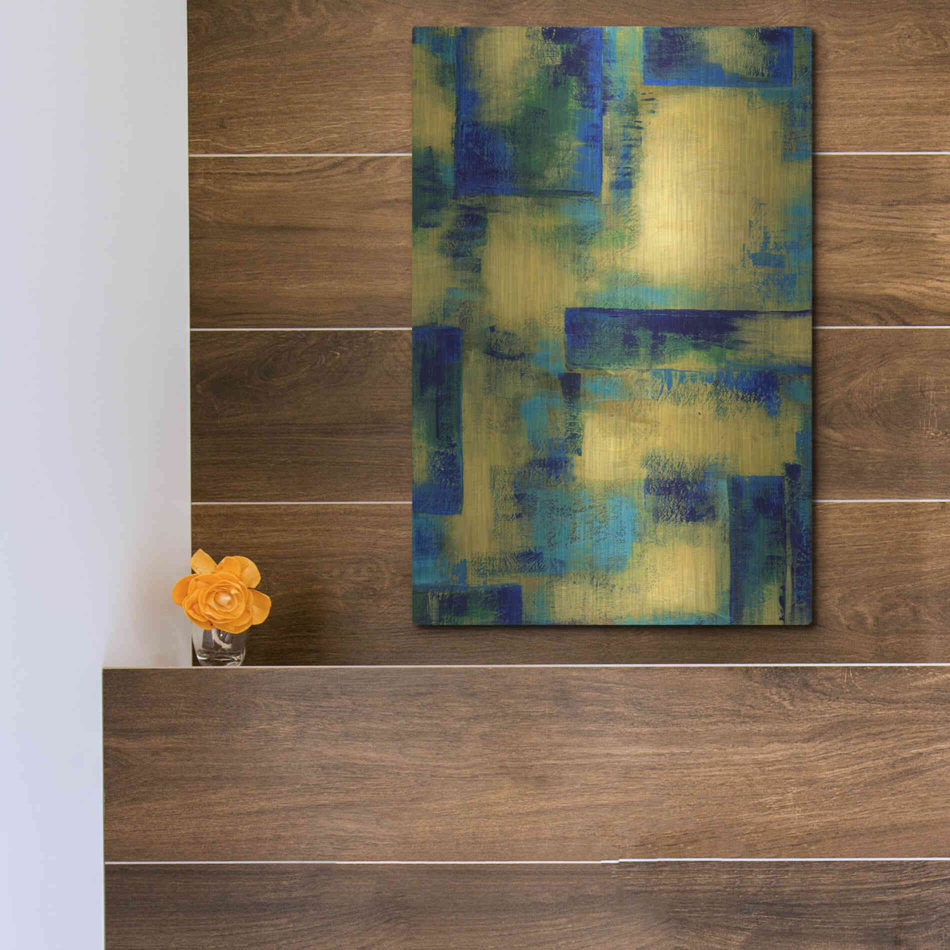 Luxe Metal Art 'Unconditional I' by Renee W Stramel, Metal Wall Art,12x16