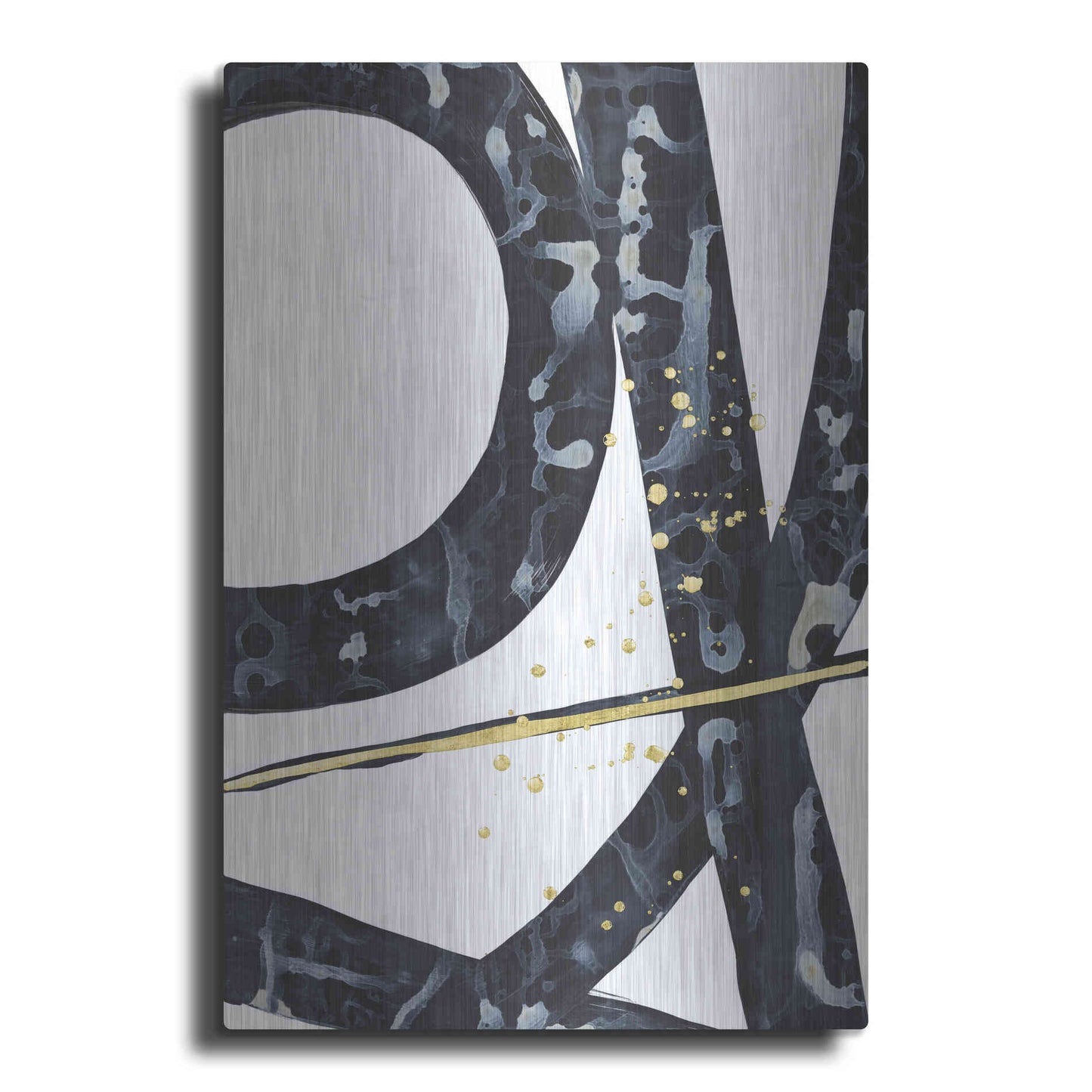 Luxe Metal Art 'Onyx Tracery II' by Renee W Stramel, Metal Wall Art