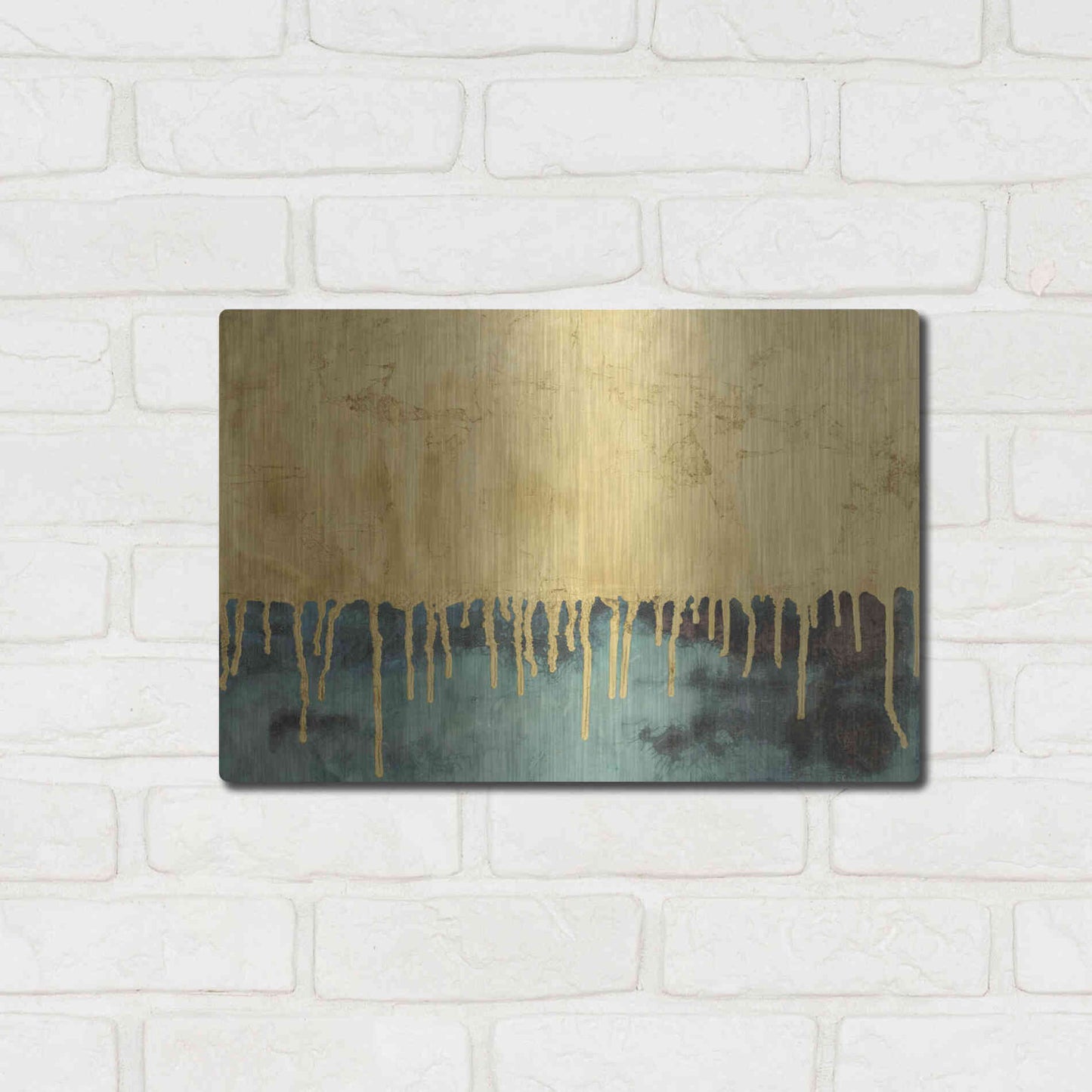 Luxe Metal Art 'Aquafer II' by Renee W Stramel, Metal Wall Art,16x12