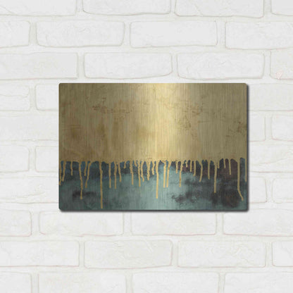 Luxe Metal Art 'Aquafer II' by Renee W Stramel, Metal Wall Art,16x12