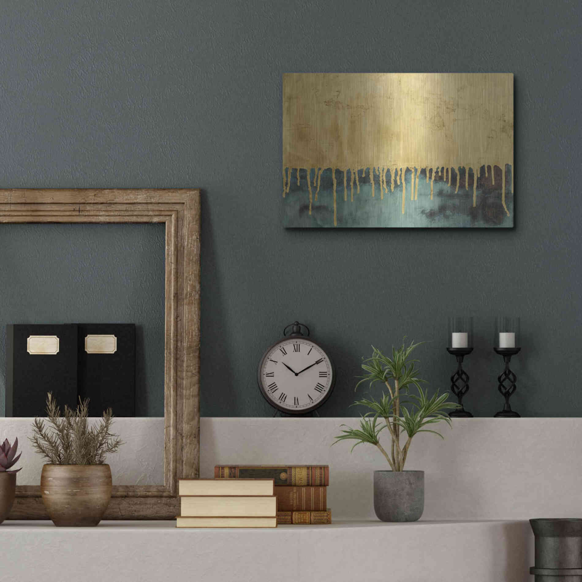 Luxe Metal Art 'Aquafer II' by Renee W Stramel, Metal Wall Art,16x12