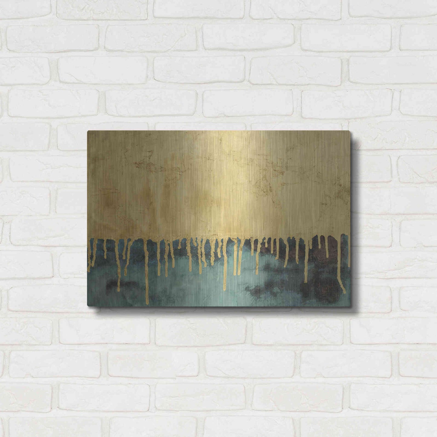 Luxe Metal Art 'Aquafer II' by Renee W Stramel, Metal Wall Art,24x16