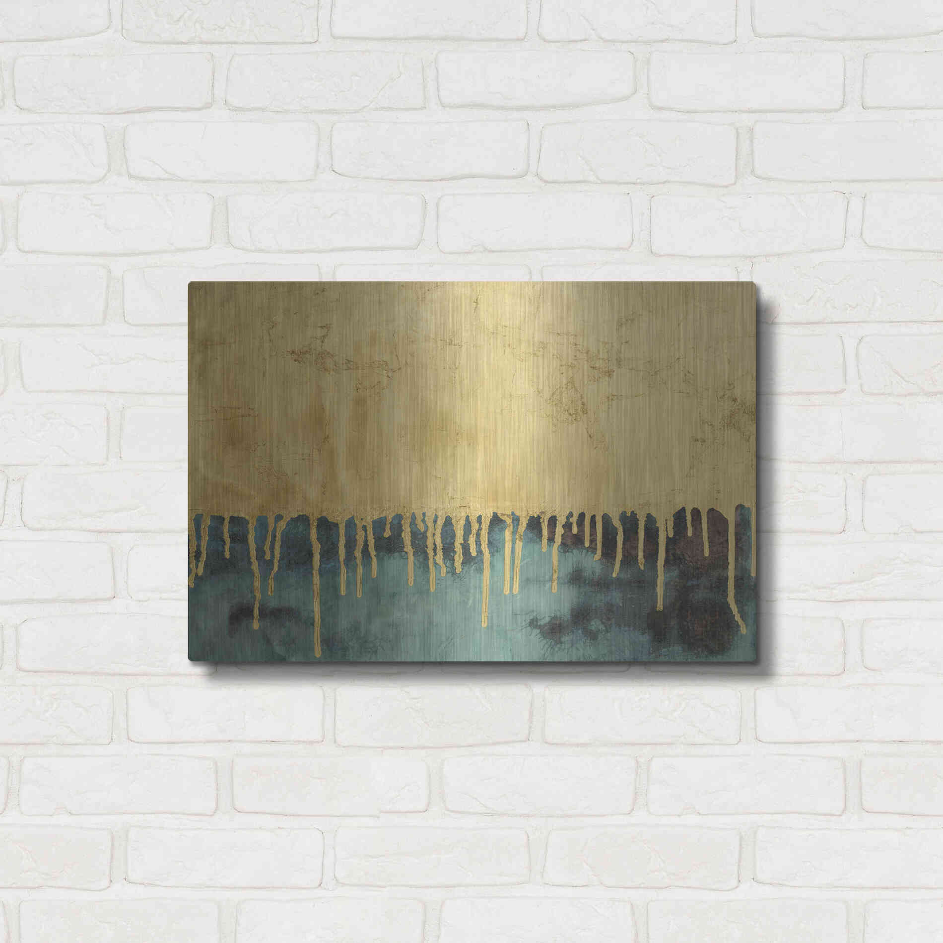 Luxe Metal Art 'Aquafer II' by Renee W Stramel, Metal Wall Art,24x16