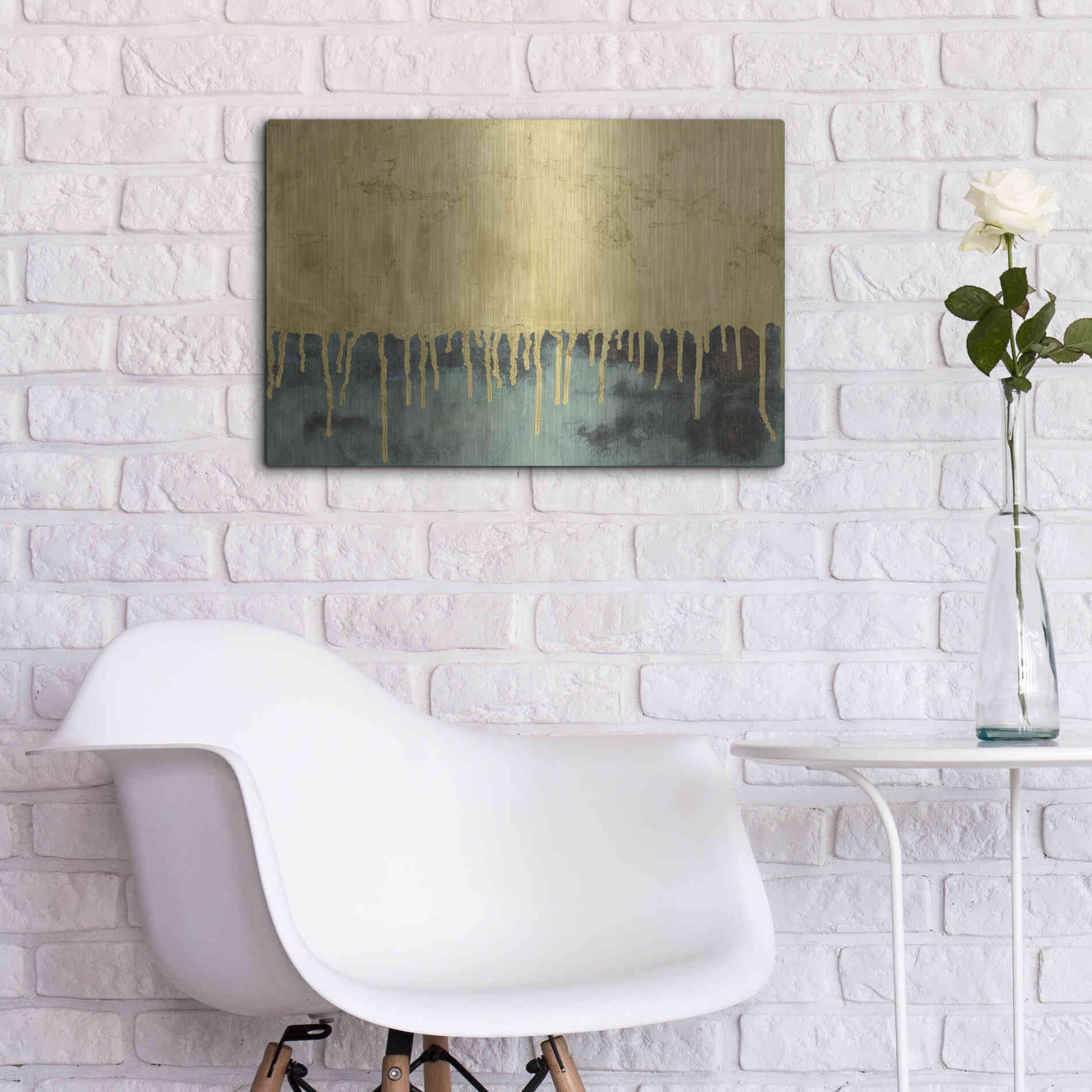 Luxe Metal Art 'Aquafer II' by Renee W Stramel, Metal Wall Art,24x16