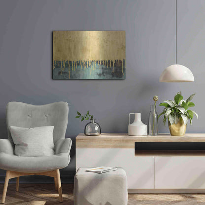 Luxe Metal Art 'Aquafer II' by Renee W Stramel, Metal Wall Art,24x16