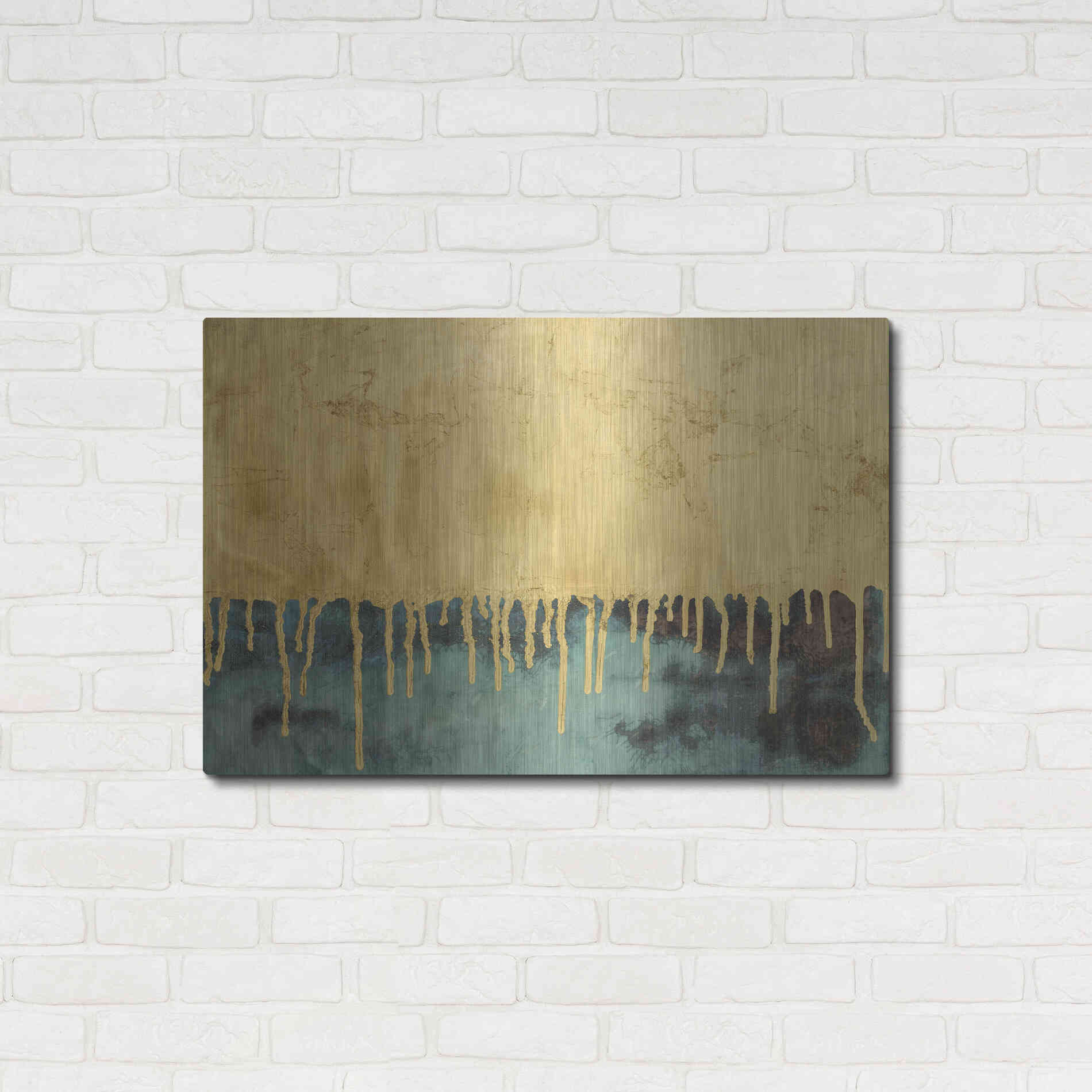 Luxe Metal Art 'Aquafer II' by Renee W Stramel, Metal Wall Art,36x24