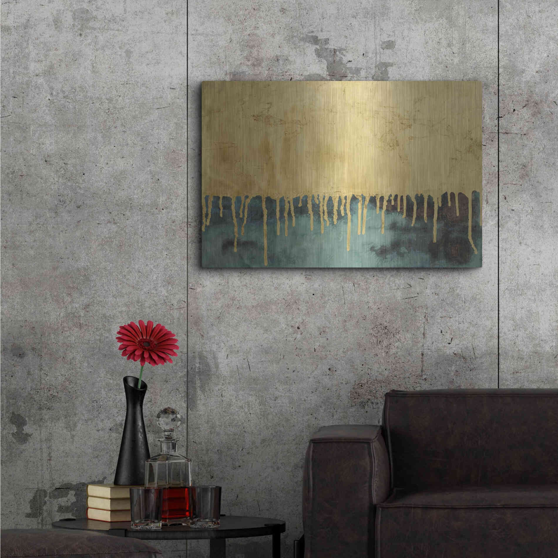 Luxe Metal Art 'Aquafer II' by Renee W Stramel, Metal Wall Art,36x24