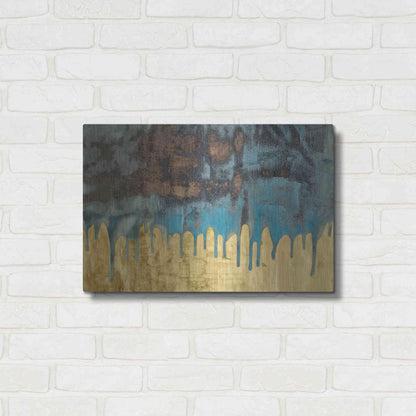 Luxe Metal Art 'Aquafer I' by Renee W Stramel, Metal Wall Art,24x16