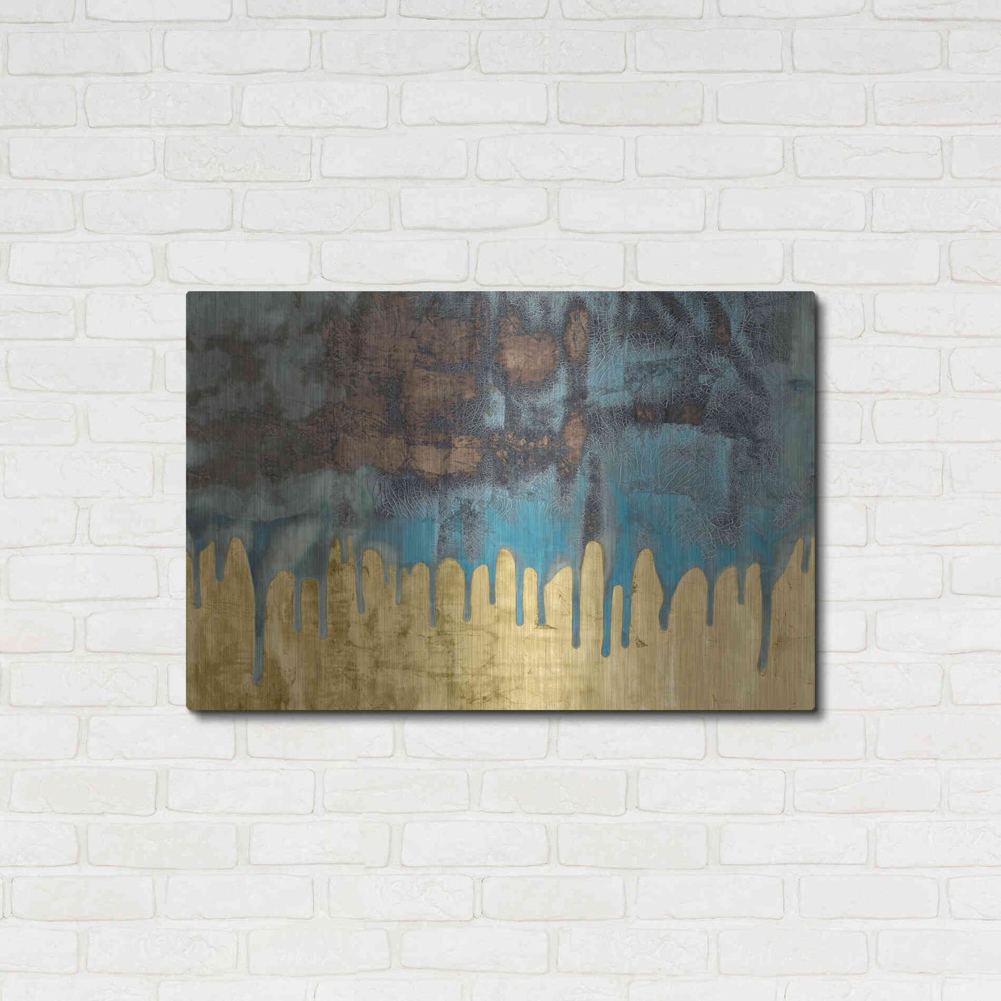 Luxe Metal Art 'Aquafer I' by Renee W Stramel, Metal Wall Art,36x24