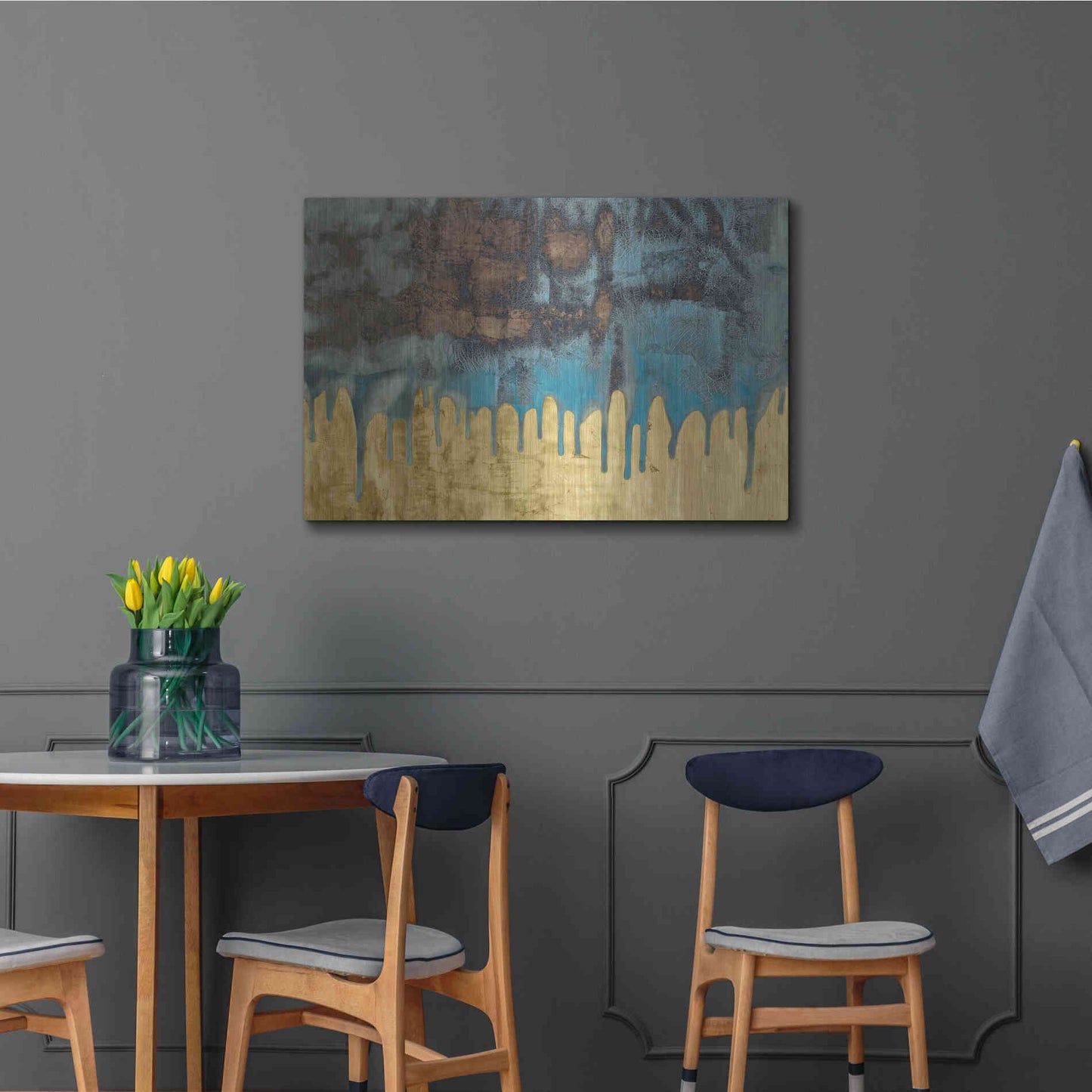 Luxe Metal Art 'Aquafer I' by Renee W Stramel, Metal Wall Art,36x24