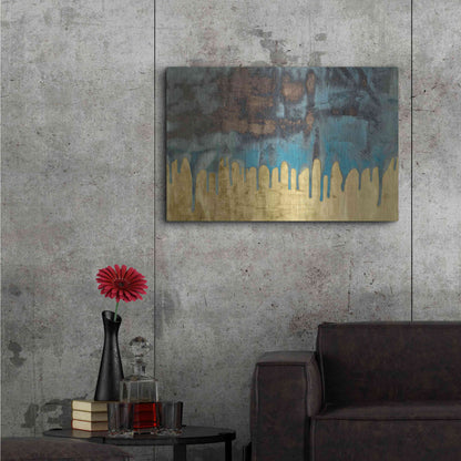 Luxe Metal Art 'Aquafer I' by Renee W Stramel, Metal Wall Art,36x24