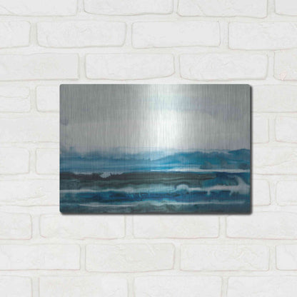 Luxe Metal Art 'Lake Country I' by Renee W Stramel, Metal Wall Art,16x12