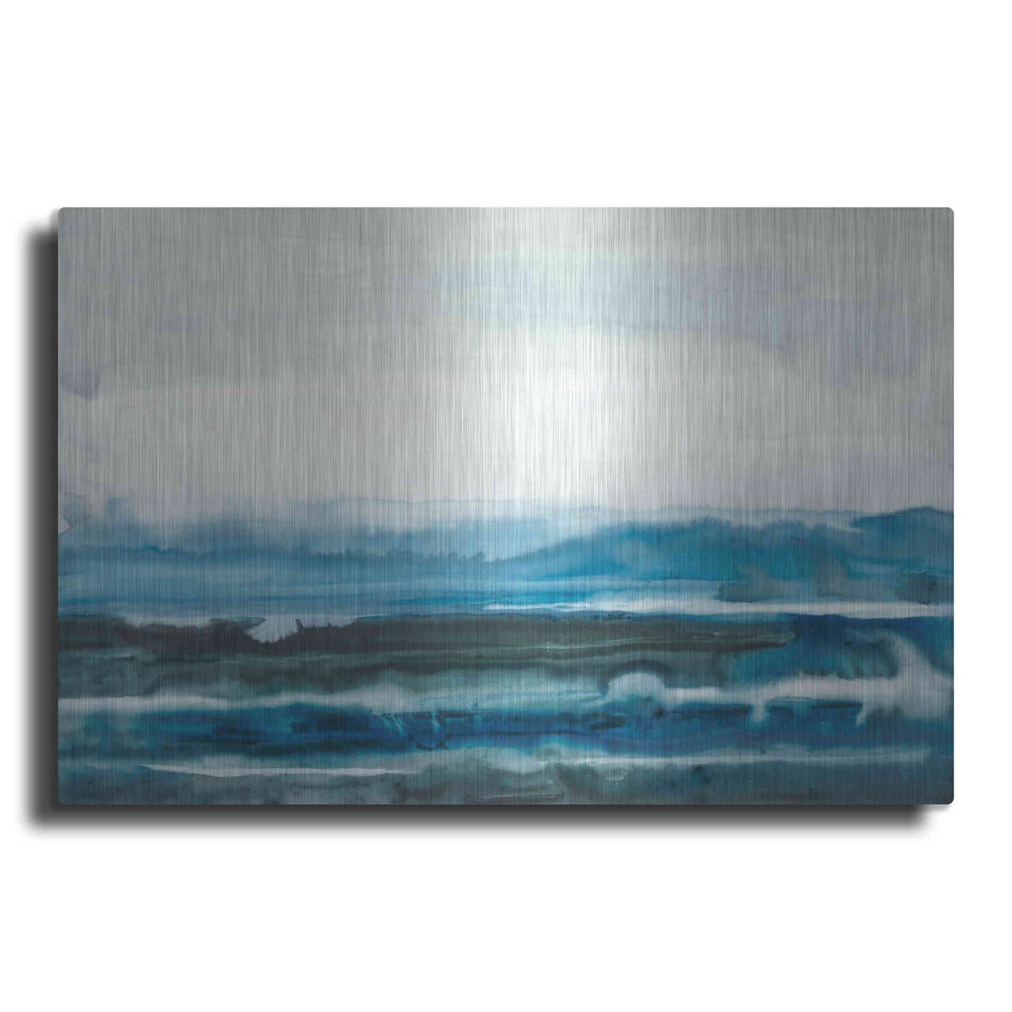 Luxe Metal Art 'Lake Country I' by Renee W Stramel, Metal Wall Art