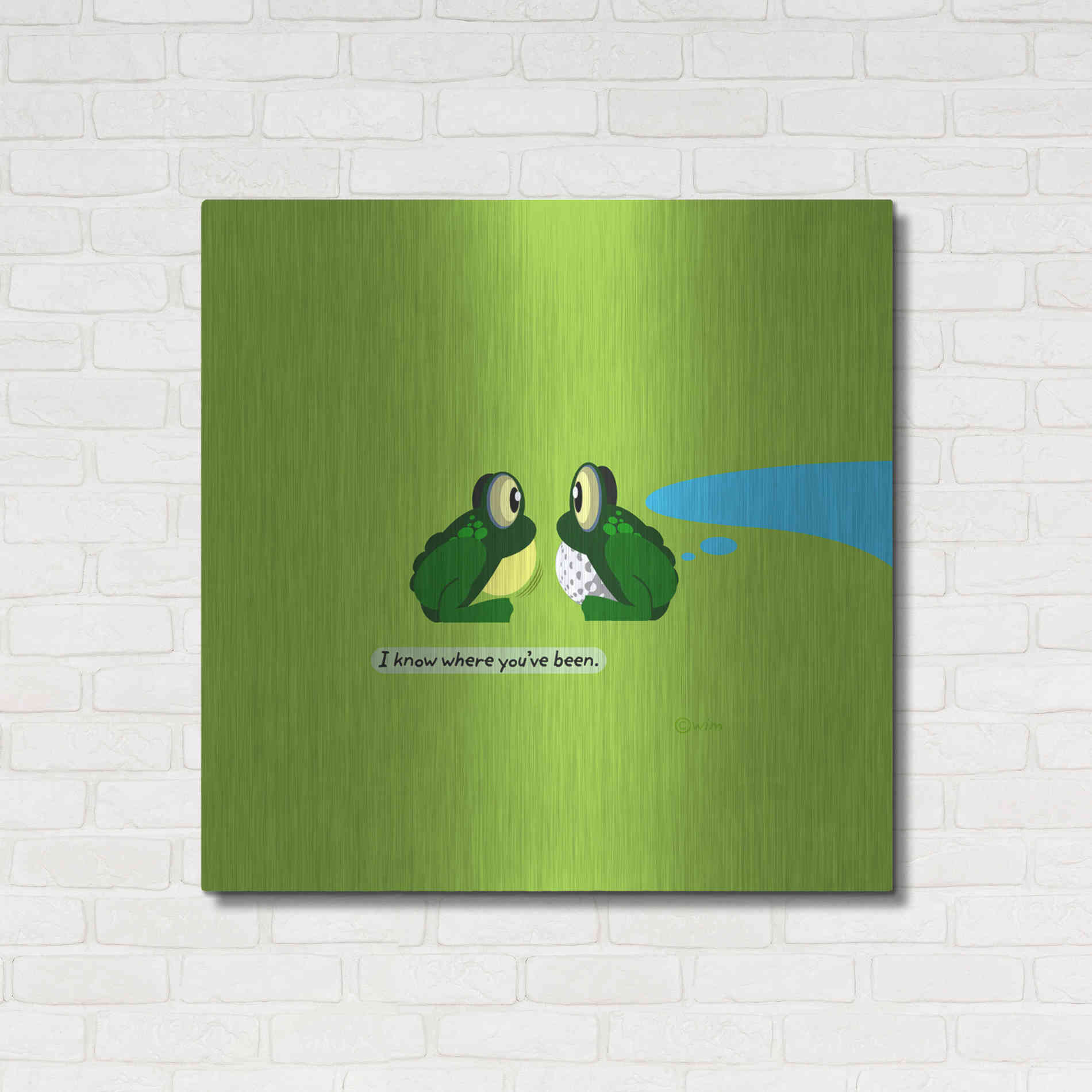 Luxe Metal Art 'I Know Where You've Been' by Chuck Wimmer, Metal Wall Art,36x36