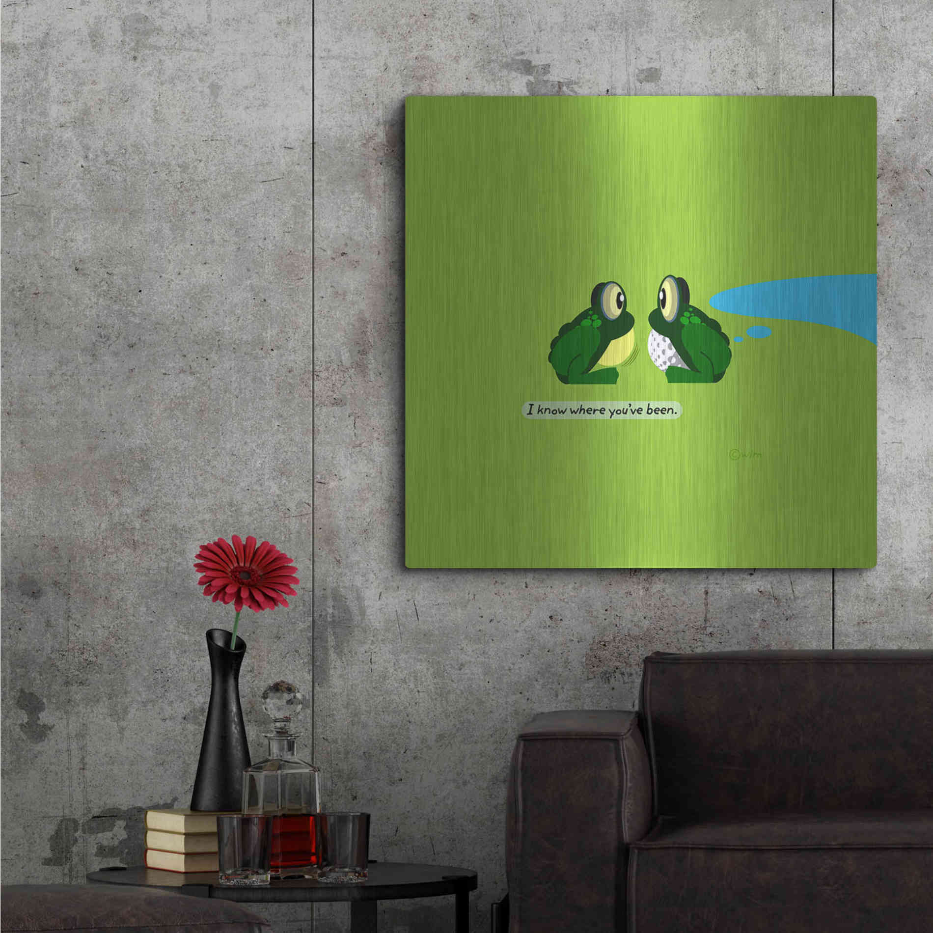 Luxe Metal Art 'I Know Where You've Been' by Chuck Wimmer, Metal Wall Art,36x36