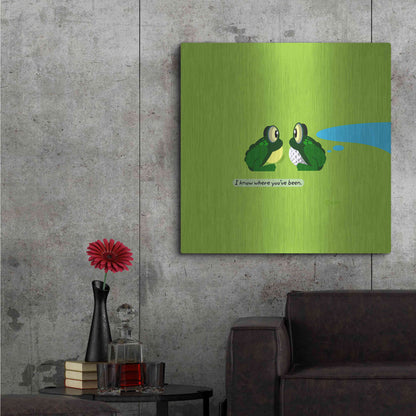 Luxe Metal Art 'I Know Where You've Been' by Chuck Wimmer, Metal Wall Art,36x36