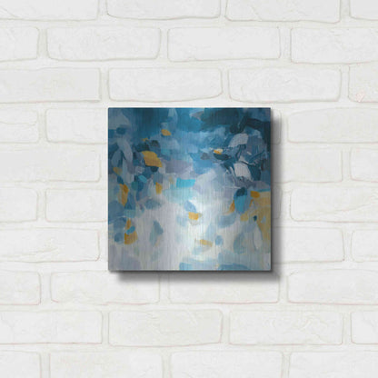 Luxe Metal Art 'Blue Dreams' by Christina Long, Metal Wall Art,12x12