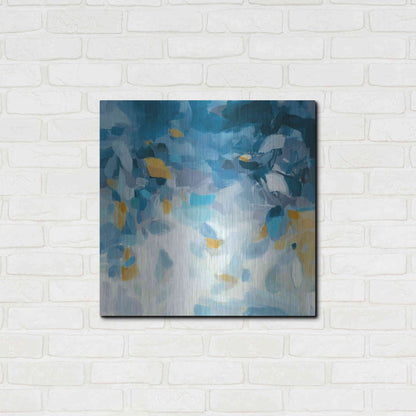 Luxe Metal Art 'Blue Dreams' by Christina Long, Metal Wall Art,24x24