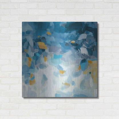 Luxe Metal Art 'Blue Dreams' by Christina Long, Metal Wall Art,36x36